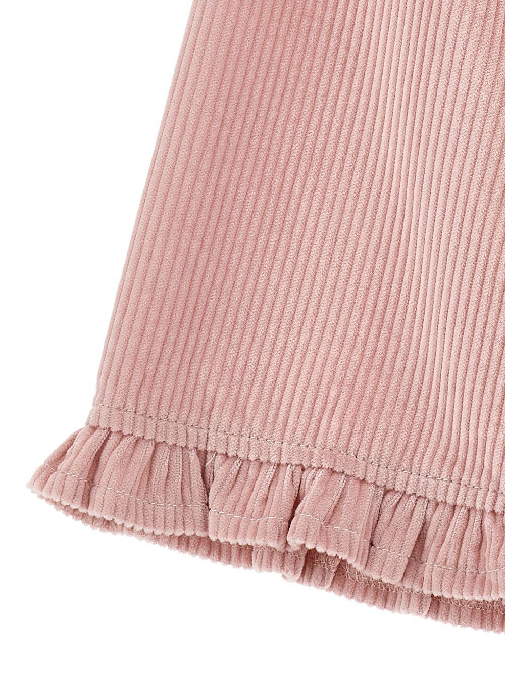 Pantaloni per neonata Monnalisa rosa con vita elasticizzata - Rubino Kids
