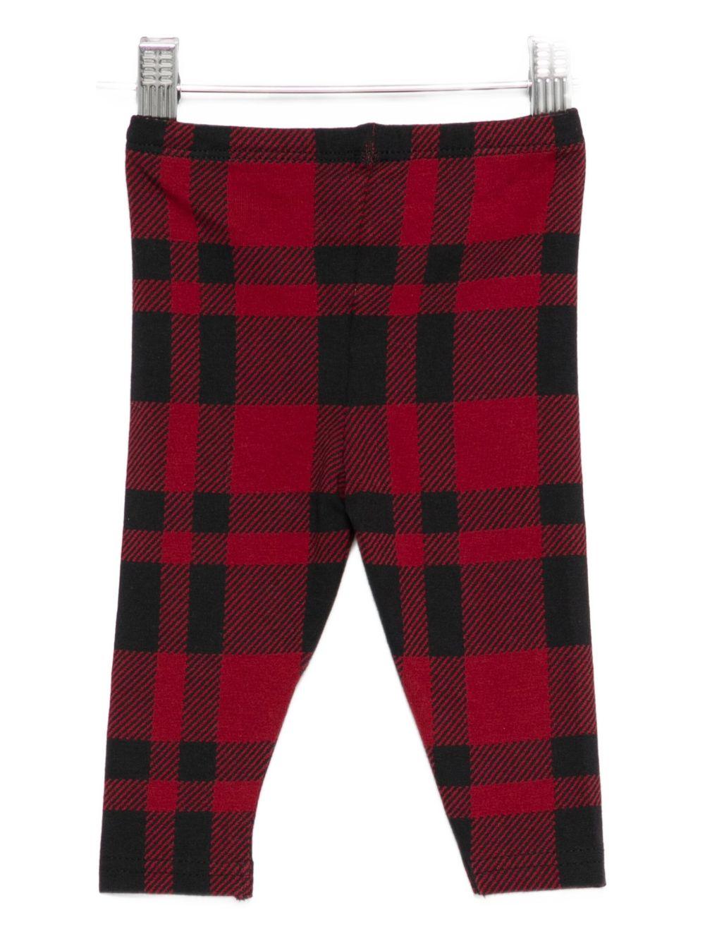 Pantaloni per neonata Polo Ralph Lauren Kids rossi con motivo a quadri - Rubino Kids