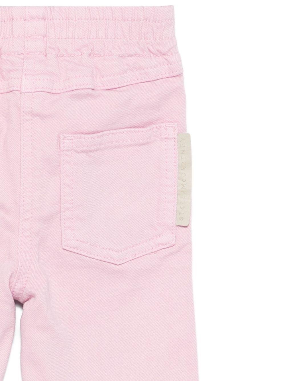 Pantaloni per neonata Stella McCartney Kids rosa con orlo smerlato - Rubino Kids