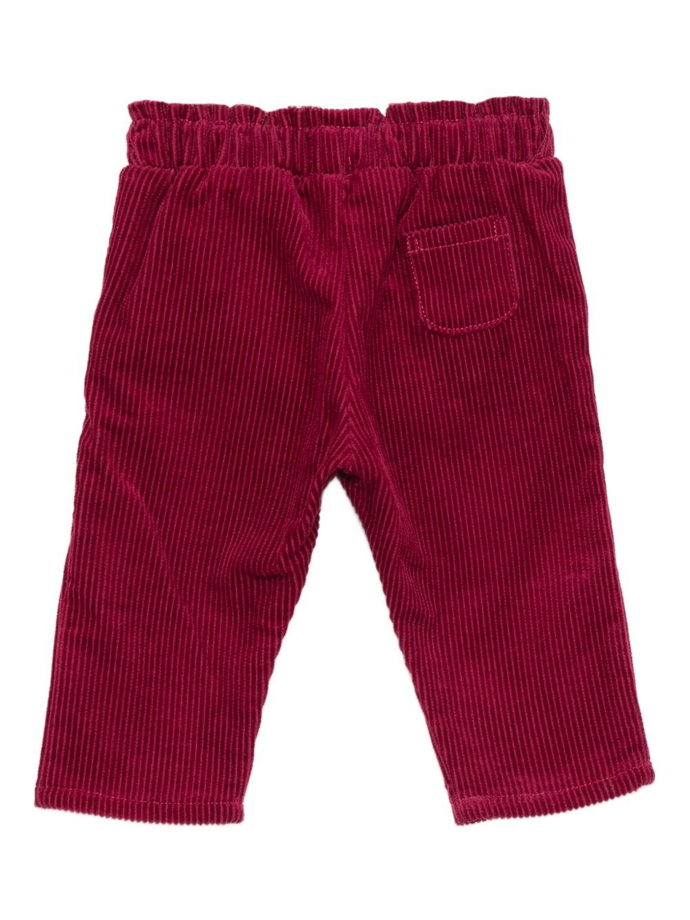Pantaloni per neonata Tartine Et Chocolat rossi con applicazione con logo - Rubino Kids