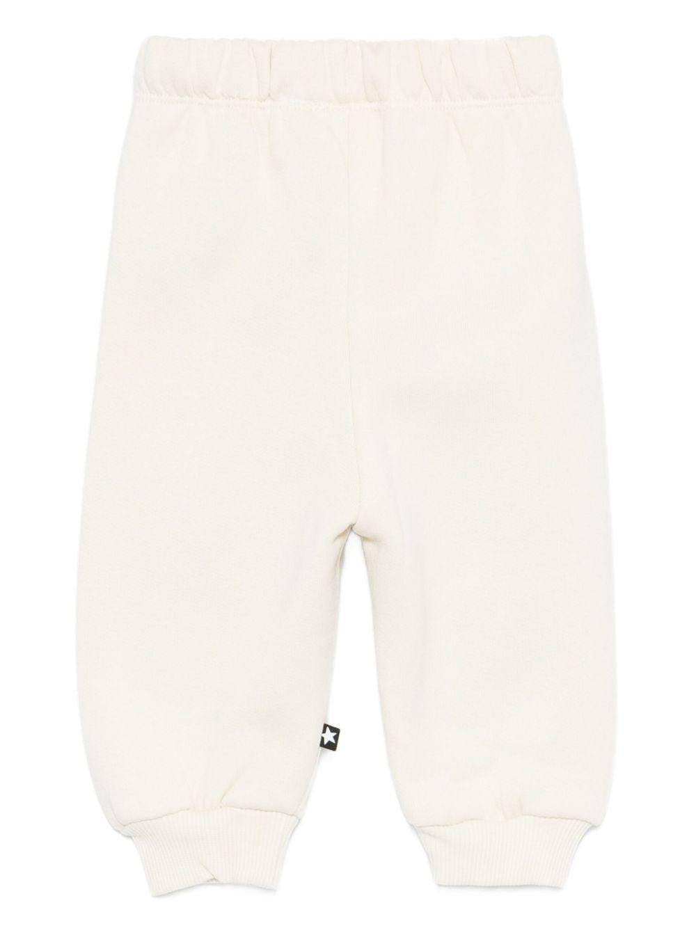 Pantaloni per neonati Molo bianco con ricamo orsetto - Rubino Kids