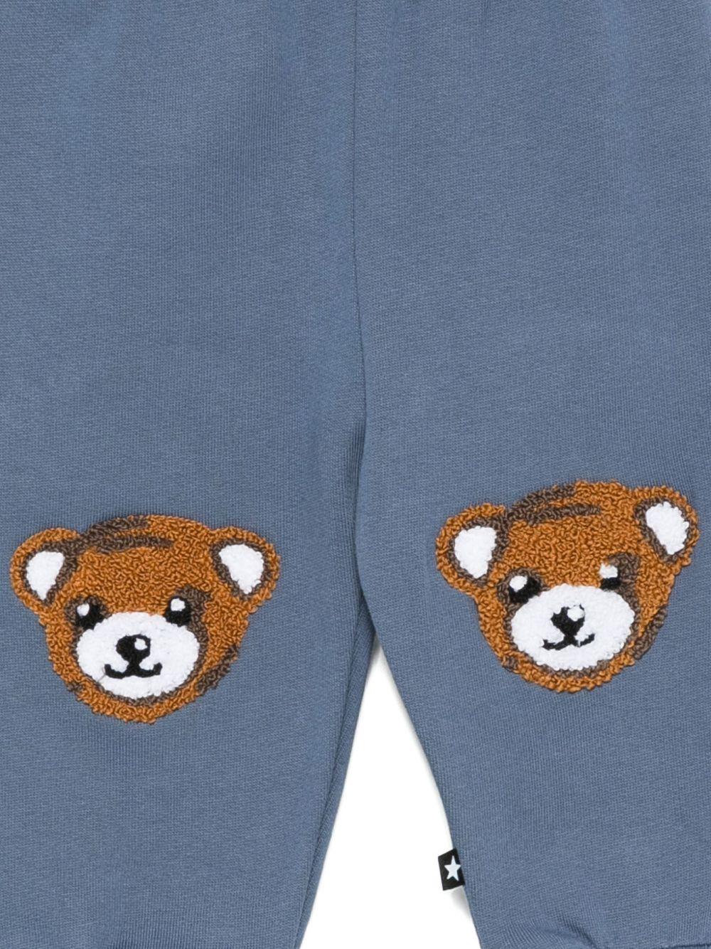 Pantaloni per neonati Molo blu con ricamo orsetto - Rubino Kids