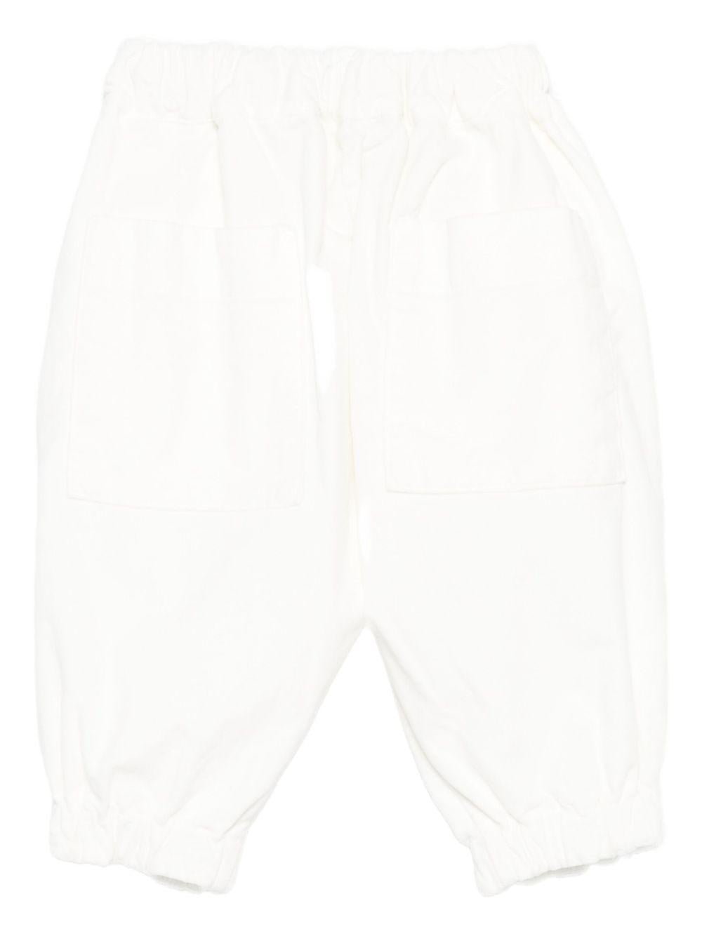 Pantaloni per neonato Album di Famiglia Kids bianchi con polsini elasticizzati - Rubino Kids