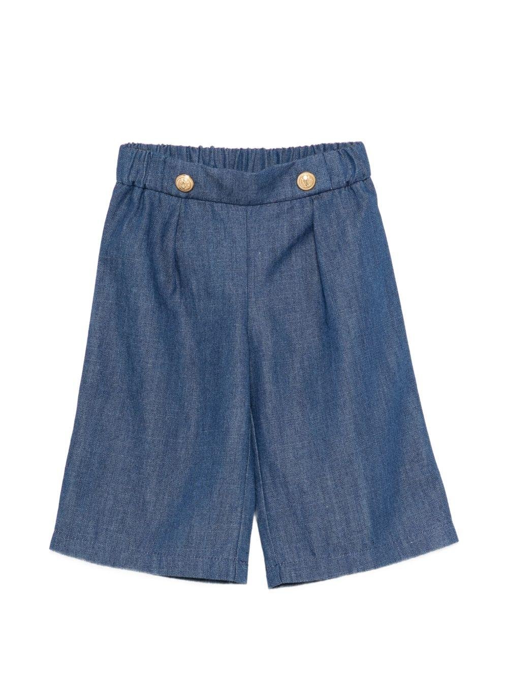 Pantaloni per neonato Balmain Kids blu con vita elasticizzata - Rubino Kids