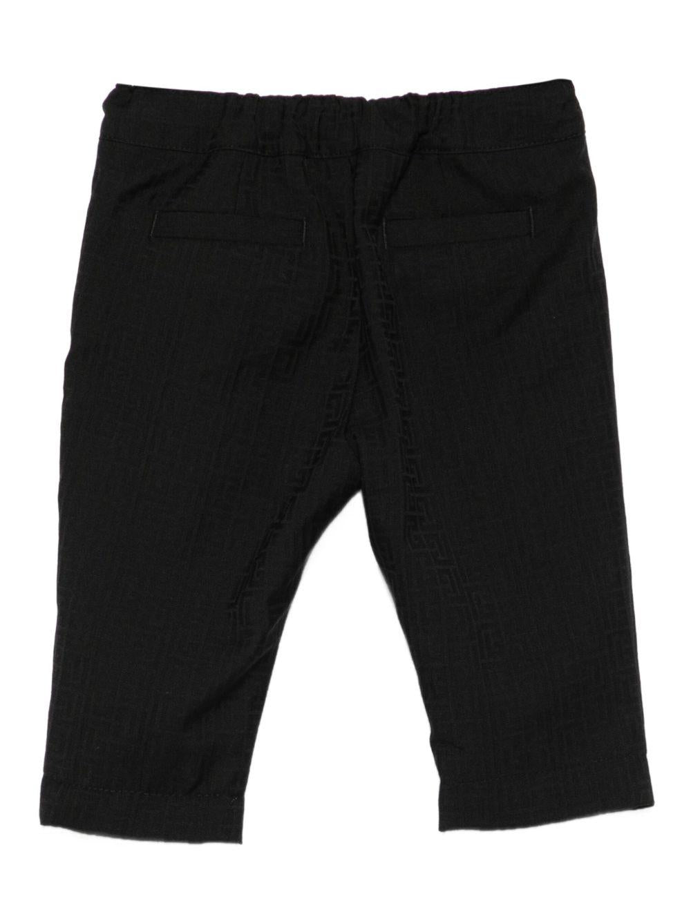 Pantaloni per neonato Balmain Kids neri con motivo logo - Rubino Kids