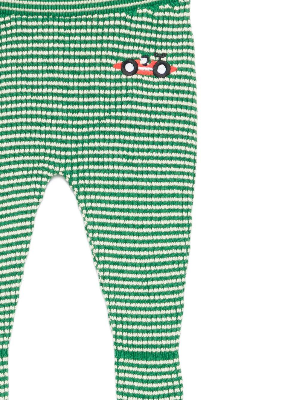 Pantaloni per neonato Bobo Choses verdi con motivo a righe - Rubino Kids