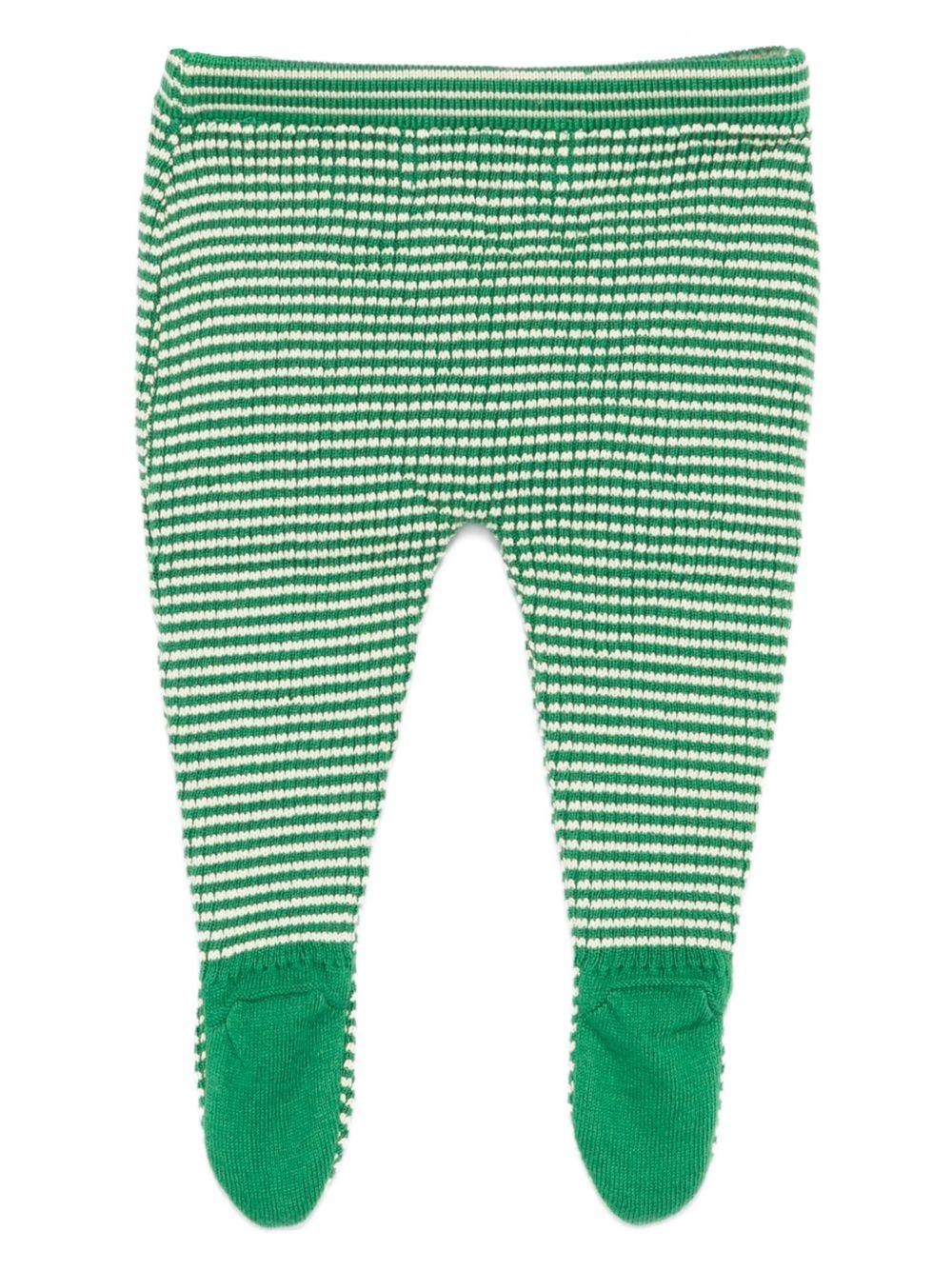 Pantaloni per neonato Bobo Choses verdi con motivo a righe - Rubino Kids