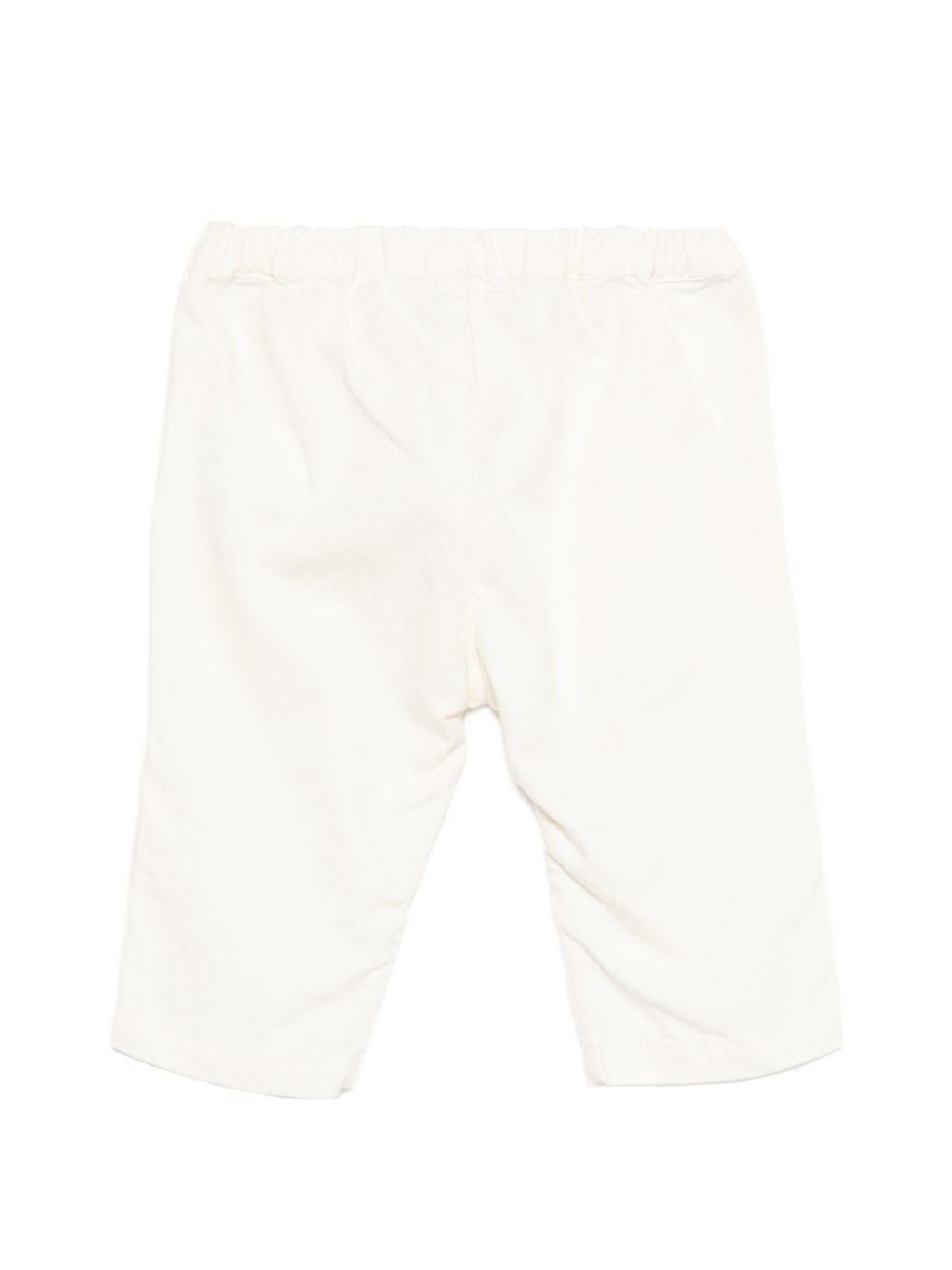 Pantaloni per neonato Bonpoint bianco con vita elasticizzata - Rubino Kids