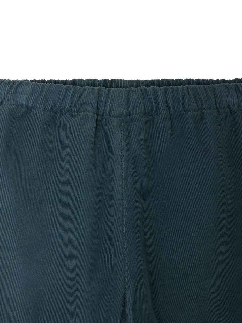 Pantaloni per neonato Bonpoint Dandy verde a coste con vita elasticizzata - Rubino Kids