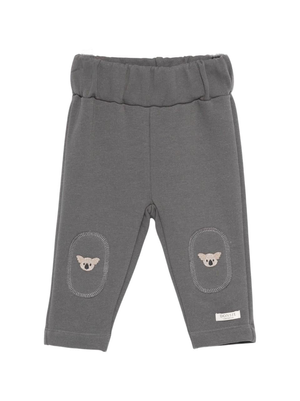Pantaloni per neonato Donsje grigi con ricamo koala - Rubino Kids