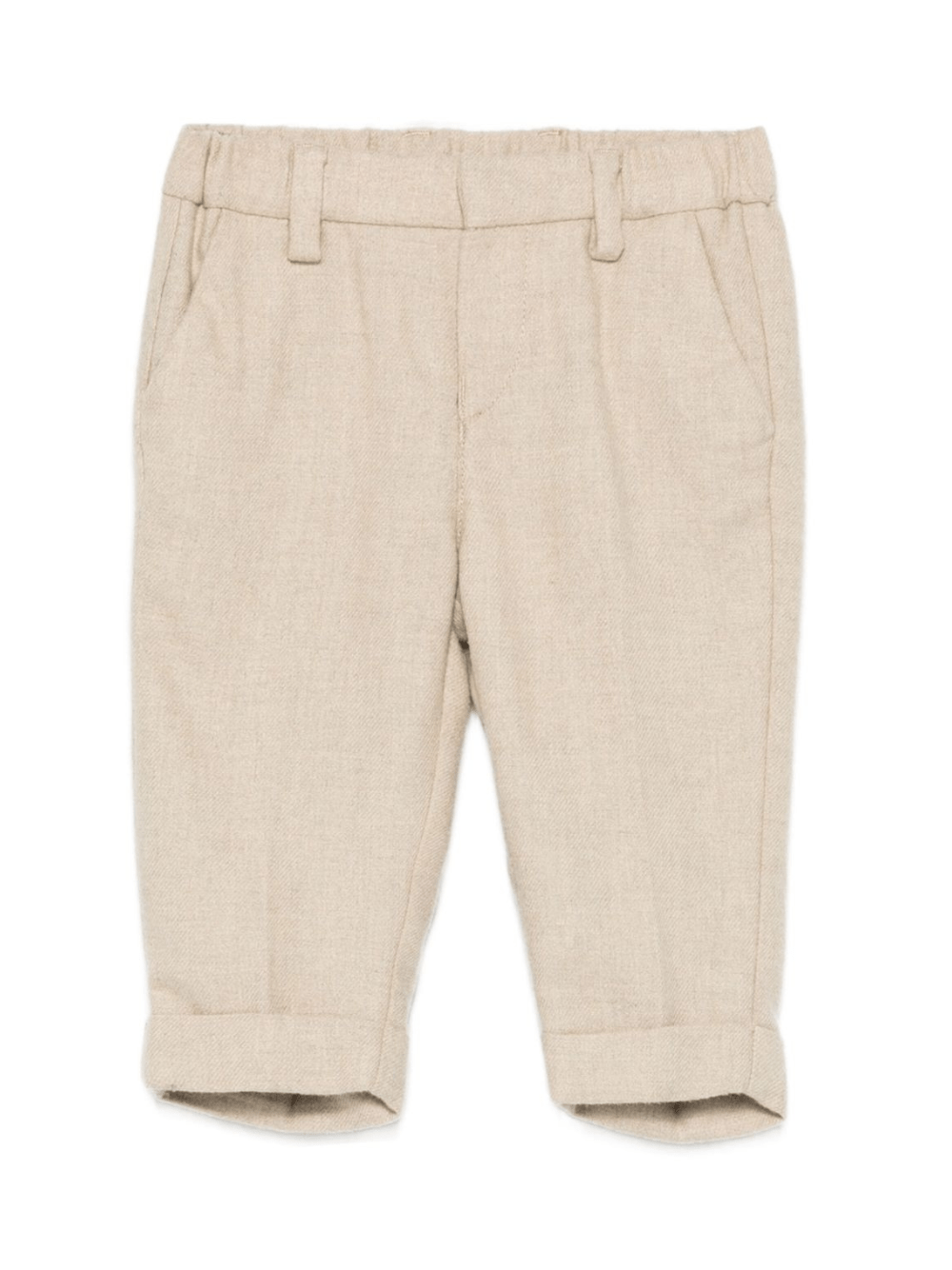 Pantaloni per neonato Fay Kids beige con logo ricamato - Rubino Kids