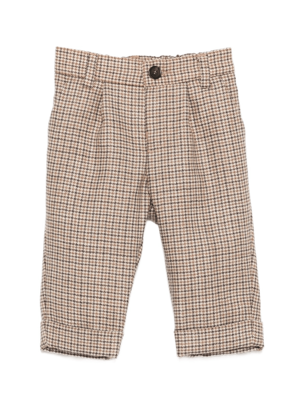 Pantaloni per neonato Fendi Kids beige con motivo a quadri - Rubino Kids
