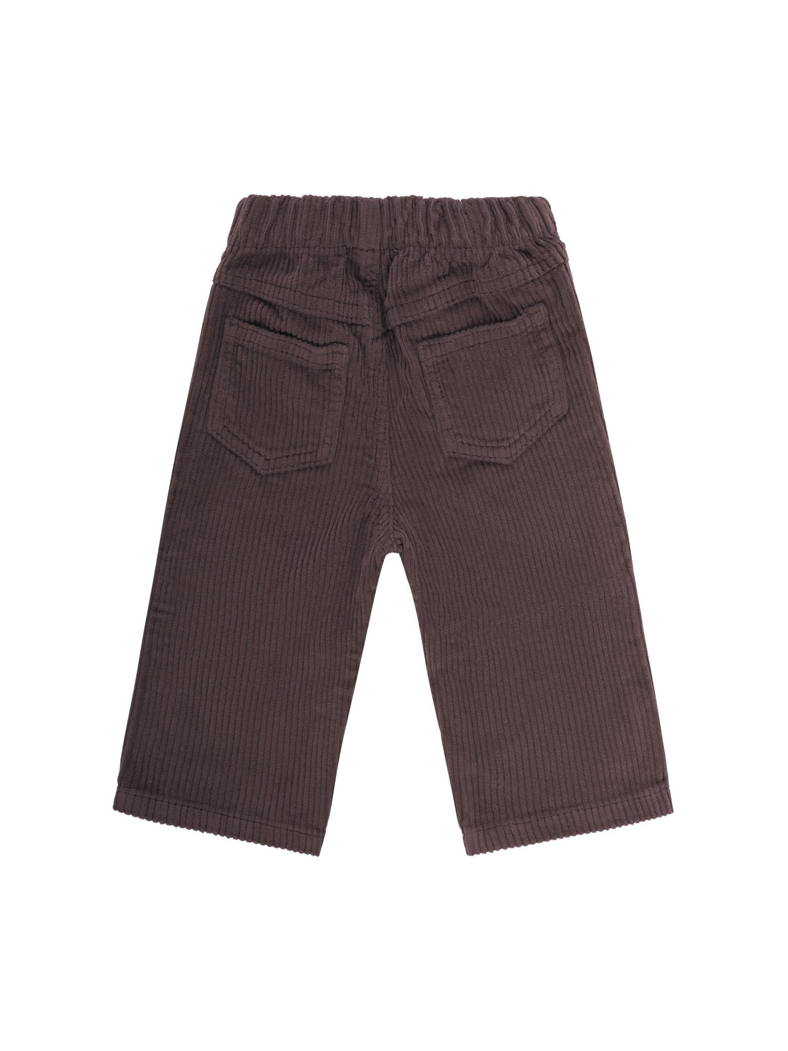 Pantaloni per neonato Il Gufo marrone con tasche laterali - Rubino Kids