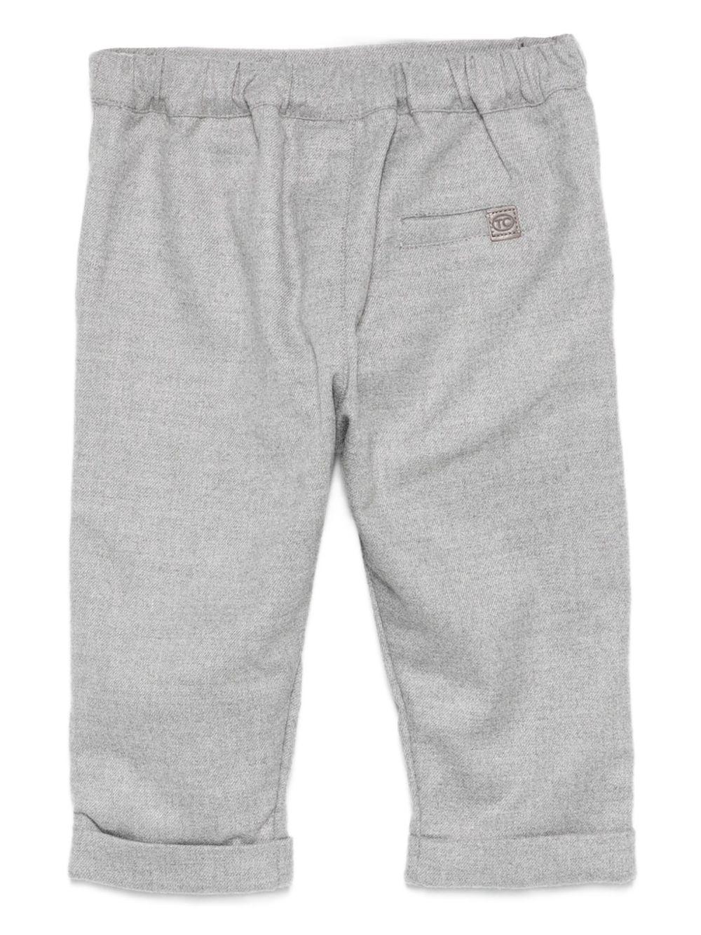 Pantaloni per neonato Tartine Et Chocolat grigi con pieghe sul davanti - Rubino Kids