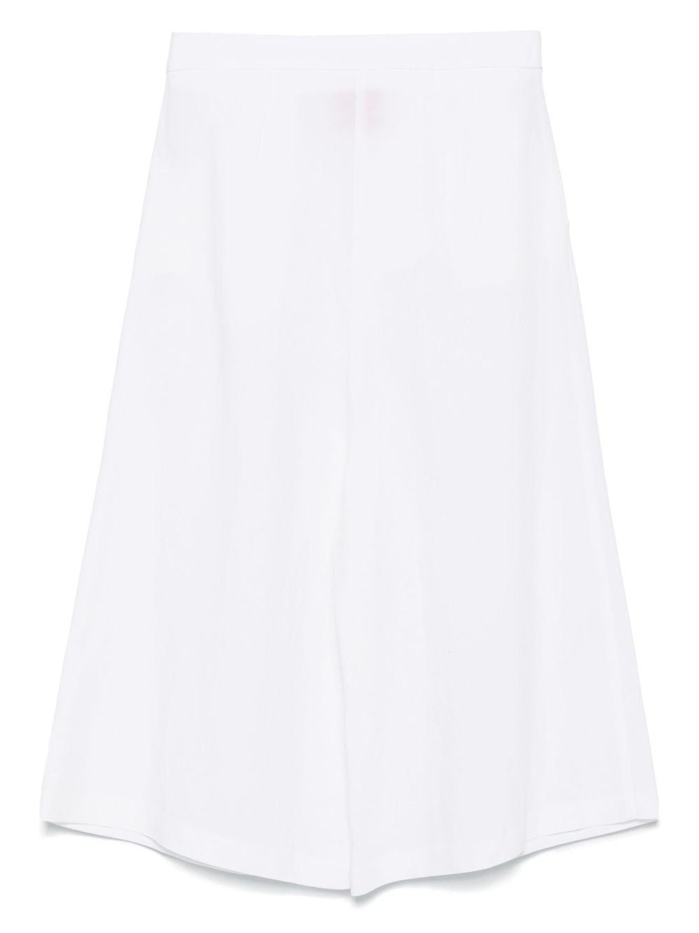 Pantaloni sartoriali per donna Merci bianco con dettagli plissettati - Rubino Kids