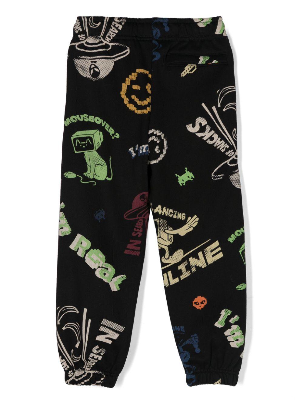 Pantaloni sportivi Adan per bambino Molo nero con dettaglio tasca finta - Rubino Kids