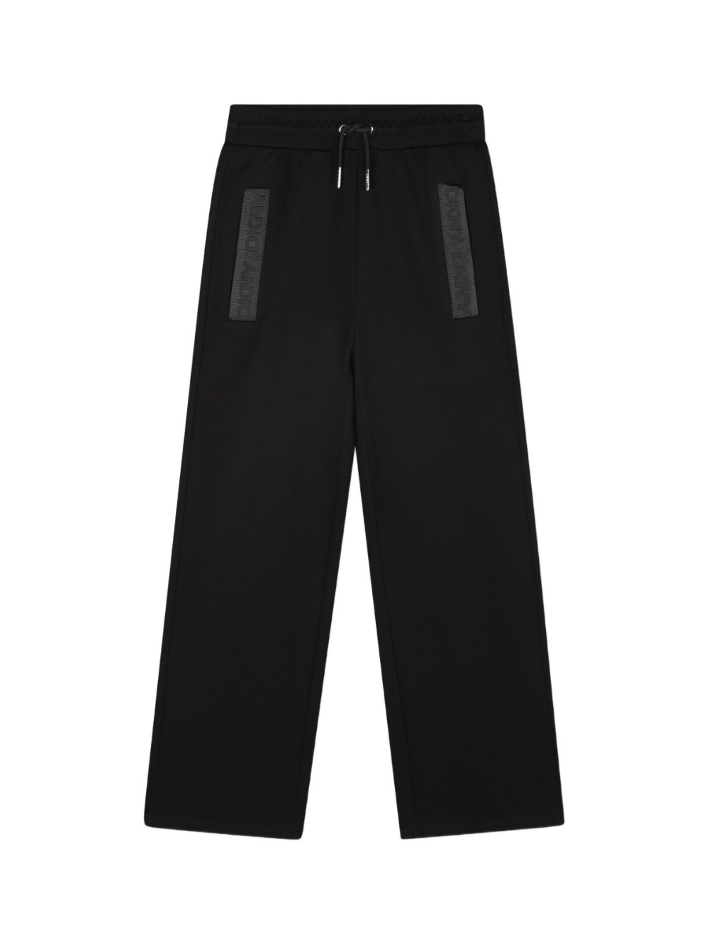 Pantaloni sportivi per bambina DKNY Kids neri con logo - Rubino Kids