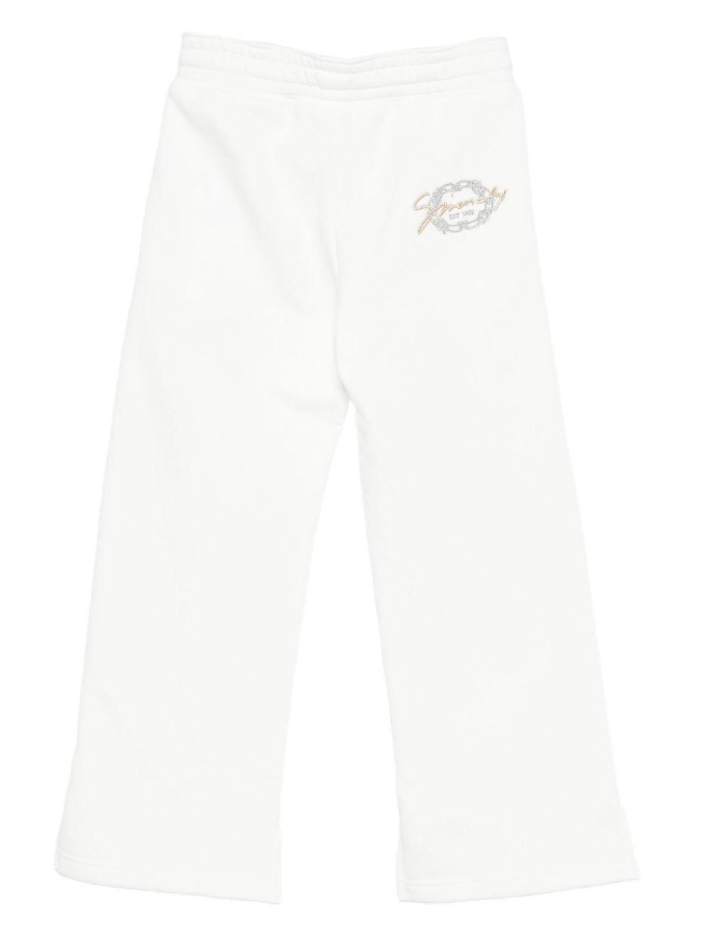 Pantaloni sportivi per bambina Givenchy Kids bianchi con coulisse - Rubino Kids