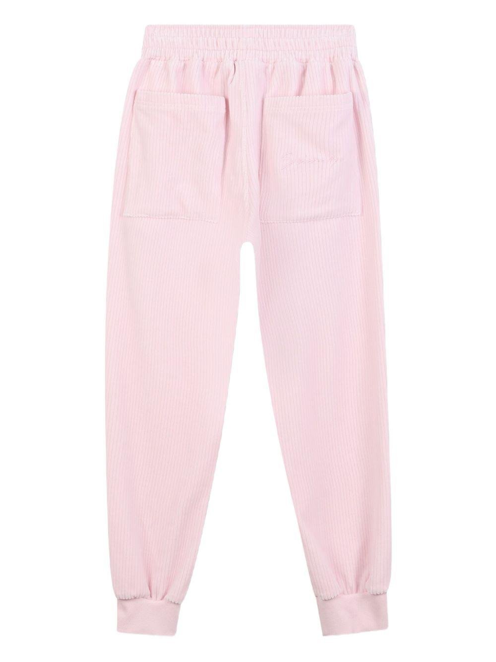 Pantaloni sportivi per bambina Givenchy Kids rosa con vita elasticizzata - Rubino Kids
