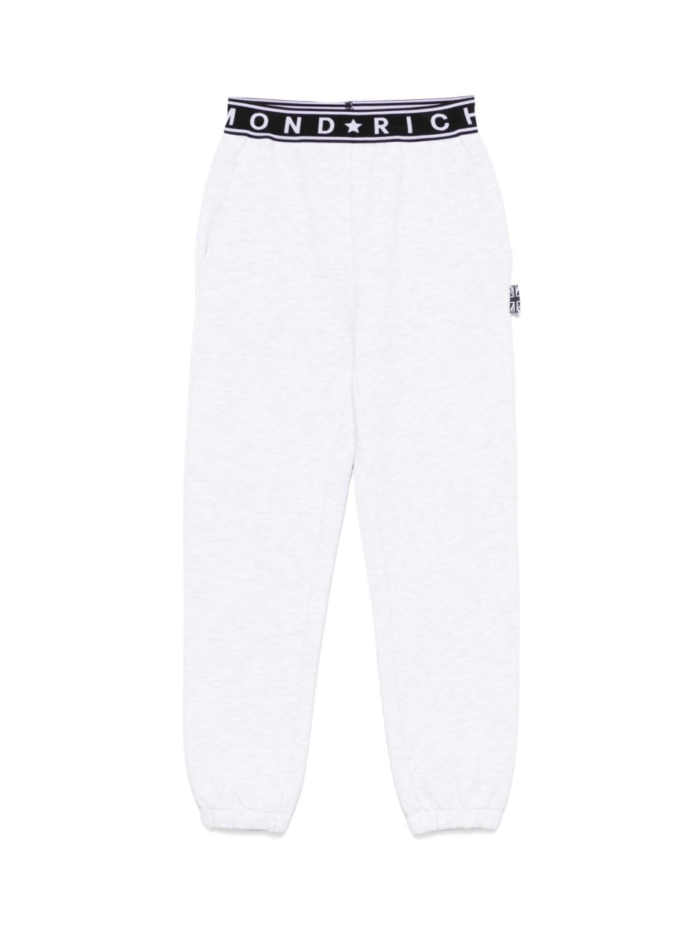 Pantaloni sportivi per bambina John Richmond Junior grigio con banda logo - Rubino Kids