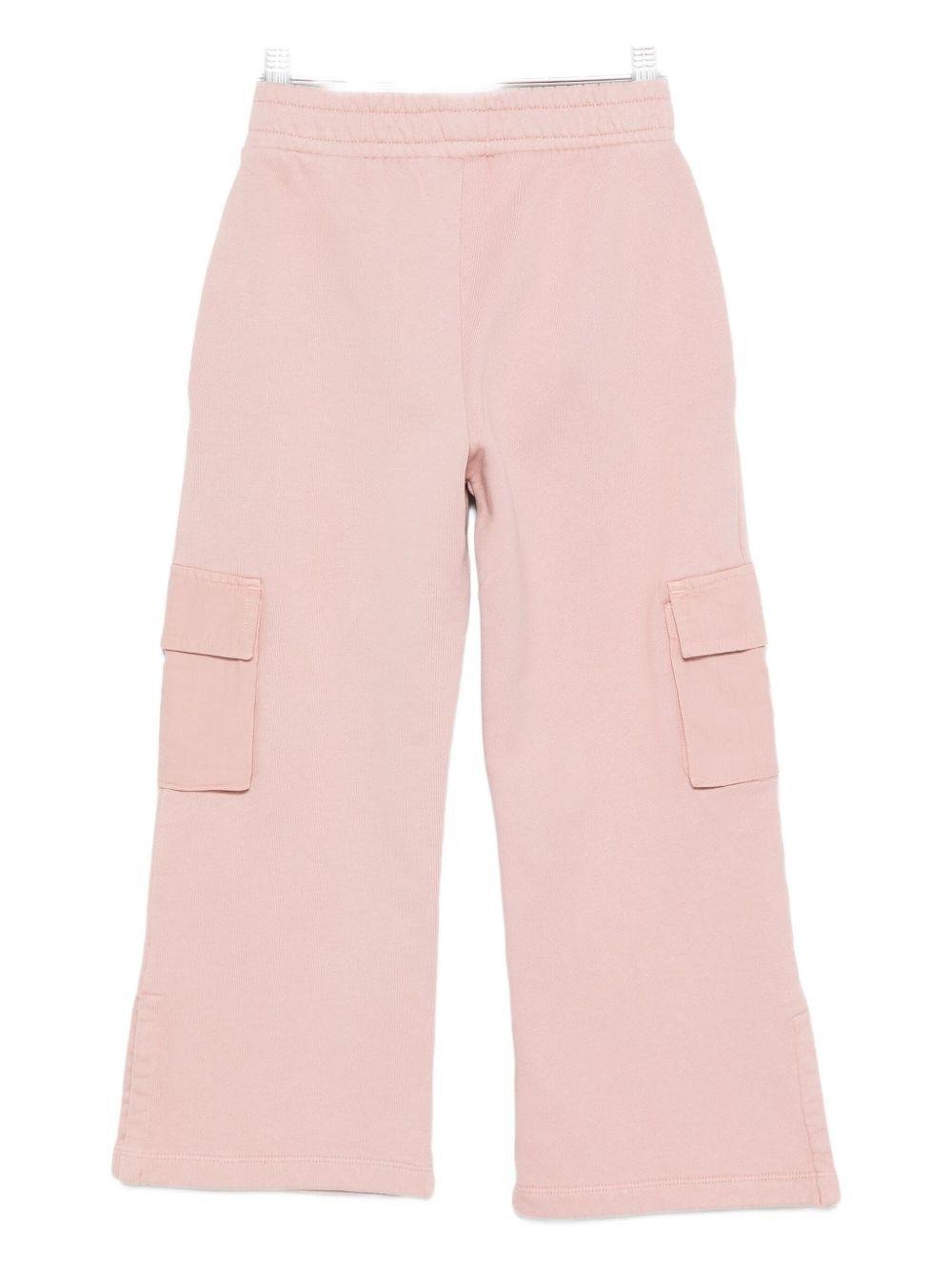 Pantaloni sportivi per bambina Off - White Kids rosa con tasche cargo - Rubino Kids