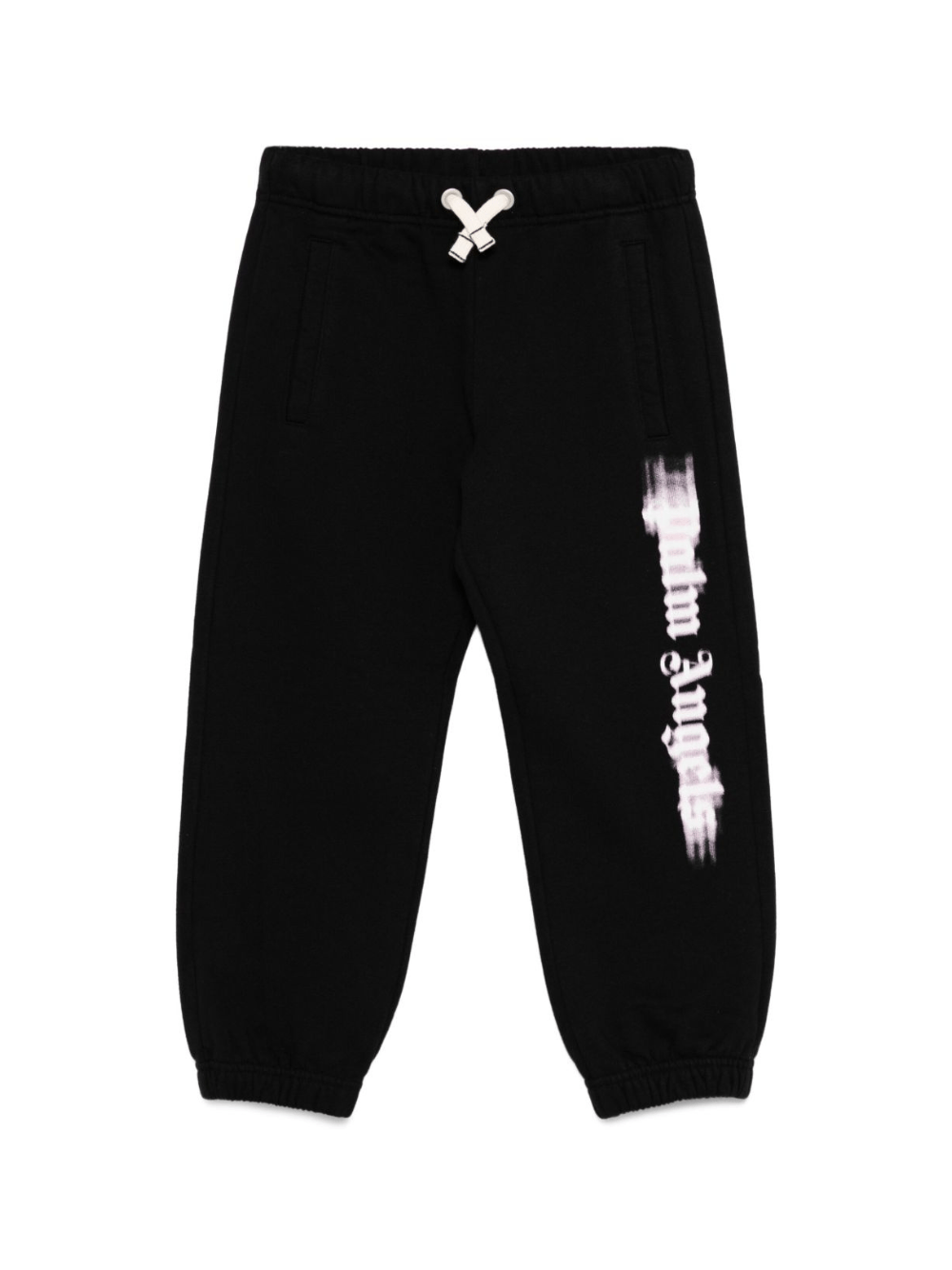 Pantaloni sportivi per bambina Palm Angels Kids nero con stampa - Rubino Kids