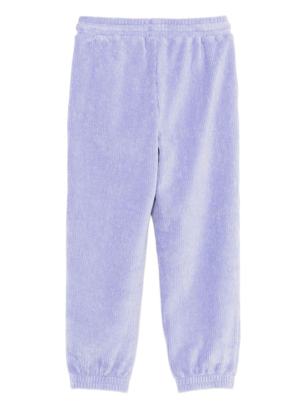 Pantaloni sportivi per bambina Scotch & Soda Kids viola con coulisse in vita - Rubino Kids