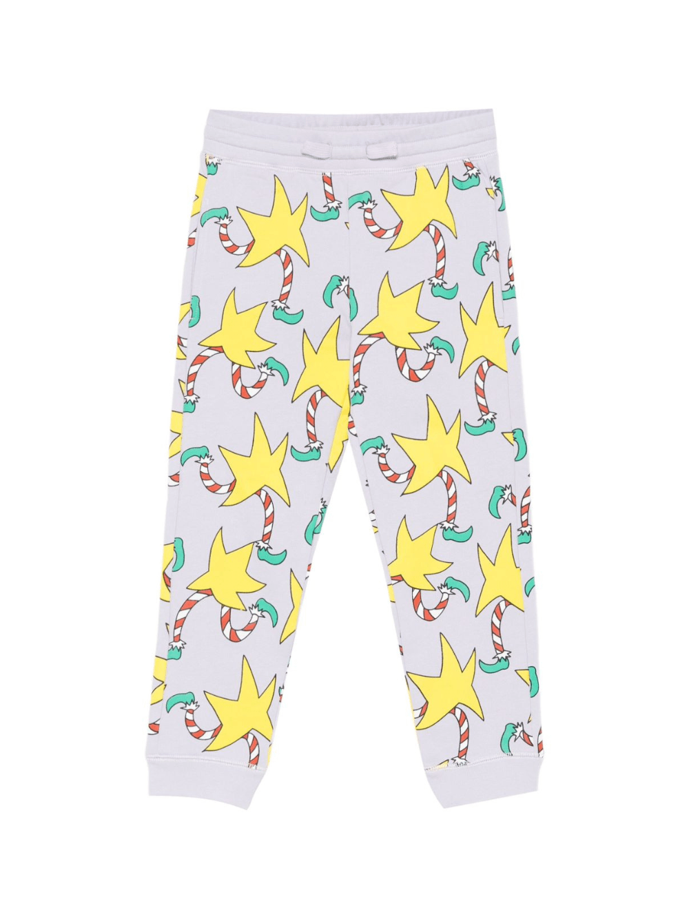 Pantaloni sportivi per bambina Stella McCartney Kids lilla con stampa stelle - Rubino Kids