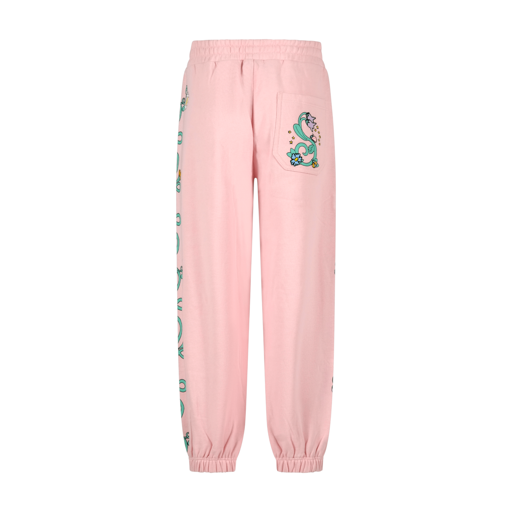 Pantaloni sportivi per bambina Stella McCartney Kids rosa con stampa floreale - Rubino Kids