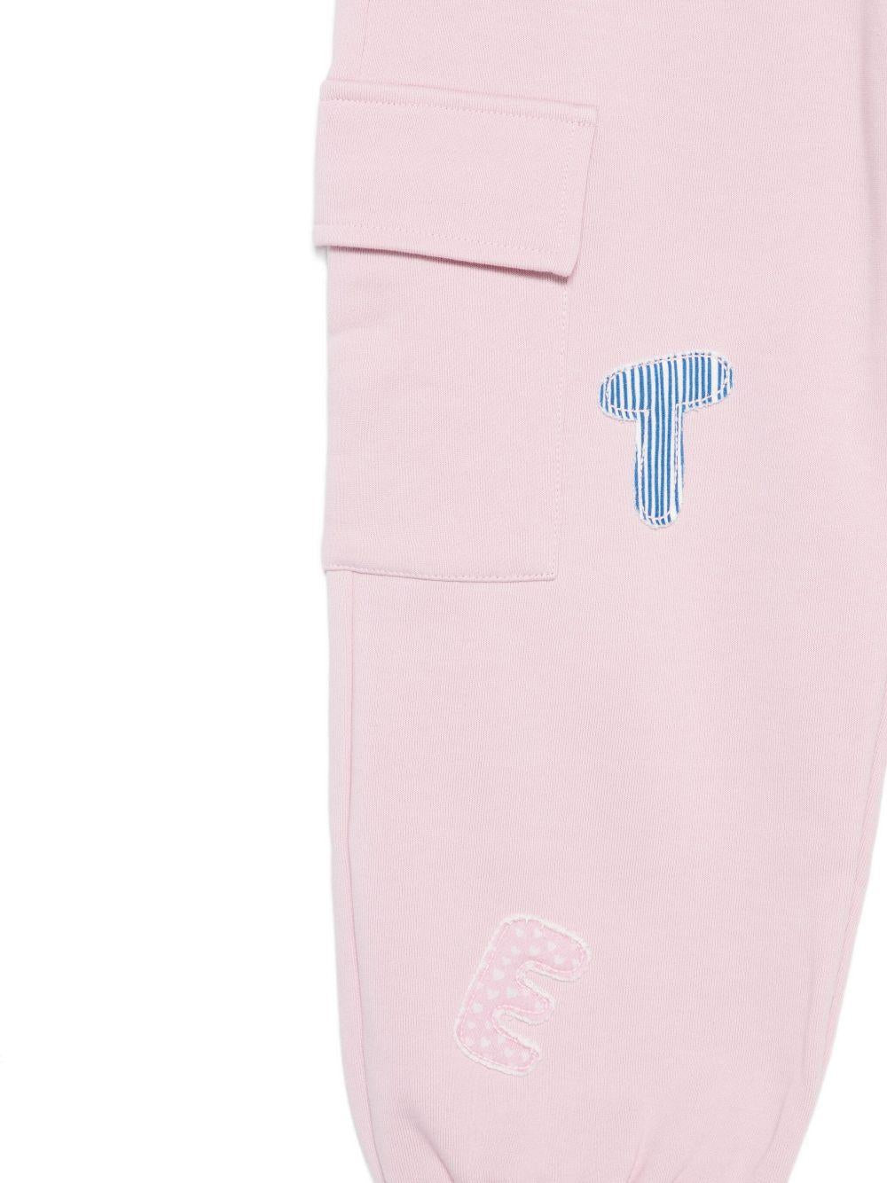 Pantaloni sportivi per bambina Stella McCartney Kids rosa con tasche cargo - Rubino Kids
