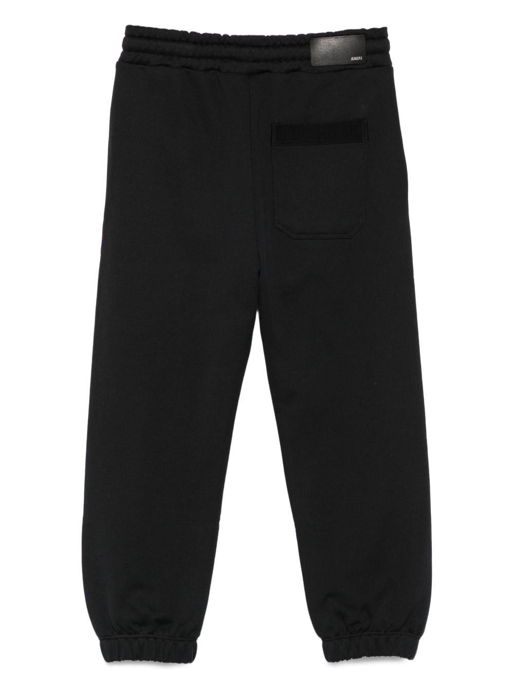 Pantaloni sportivi per bambino Amiri Kids neri con ricamo logo - Rubino Kids
