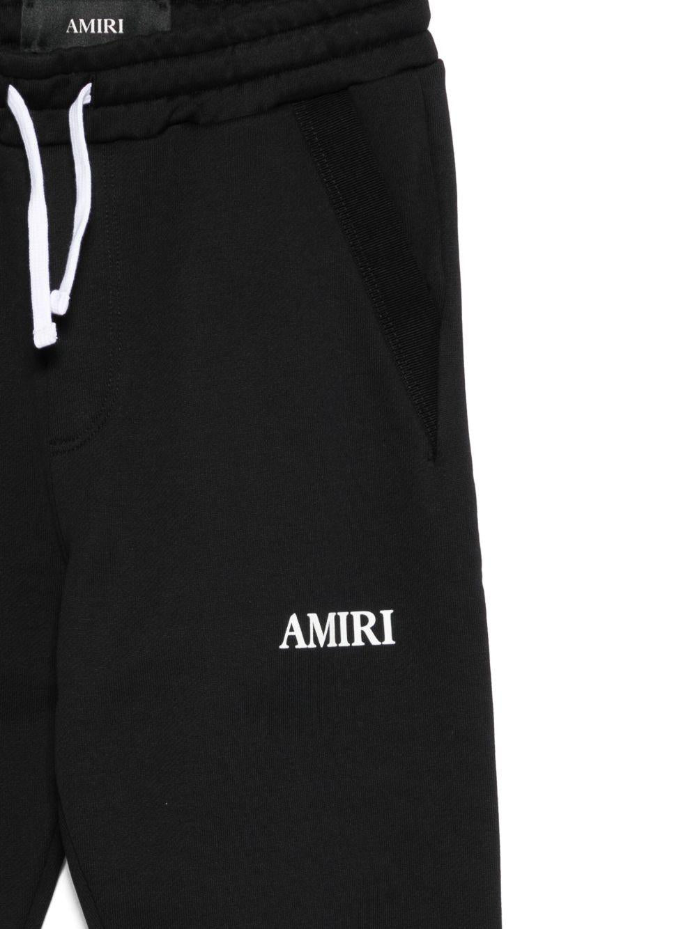 Pantaloni sportivi per bambino Amiri Kids neri con ricamo logo - Rubino Kids
