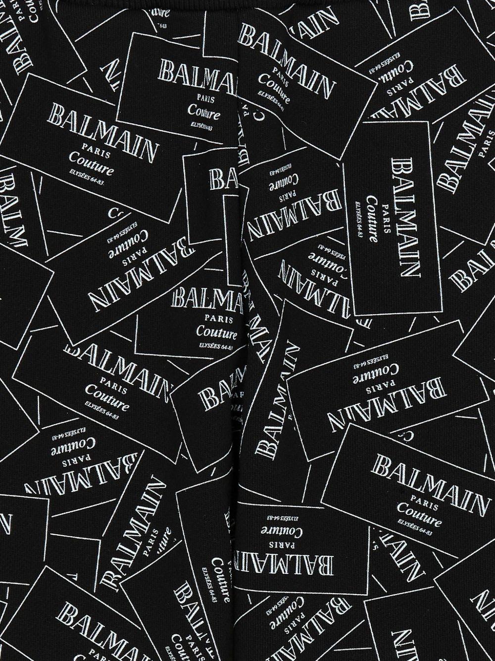 Pantaloni sportivi per bambino Balmain Kids neri con vita elasticizzata - Rubino Kids