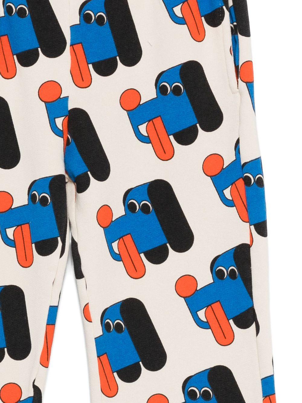 Pantaloni sportivi per bambino Bobo Choses bianco con stampa cane - Rubino Kids