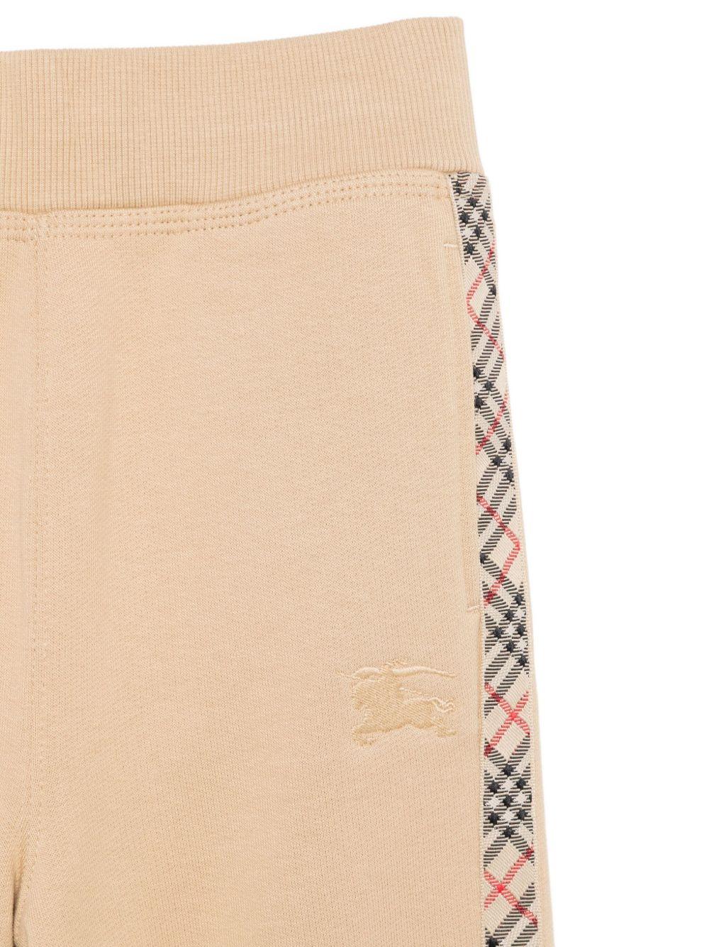 Pantaloni sportivi per bambino Burberry Kids beige con fettuccia Burberry Check - Rubino Kids