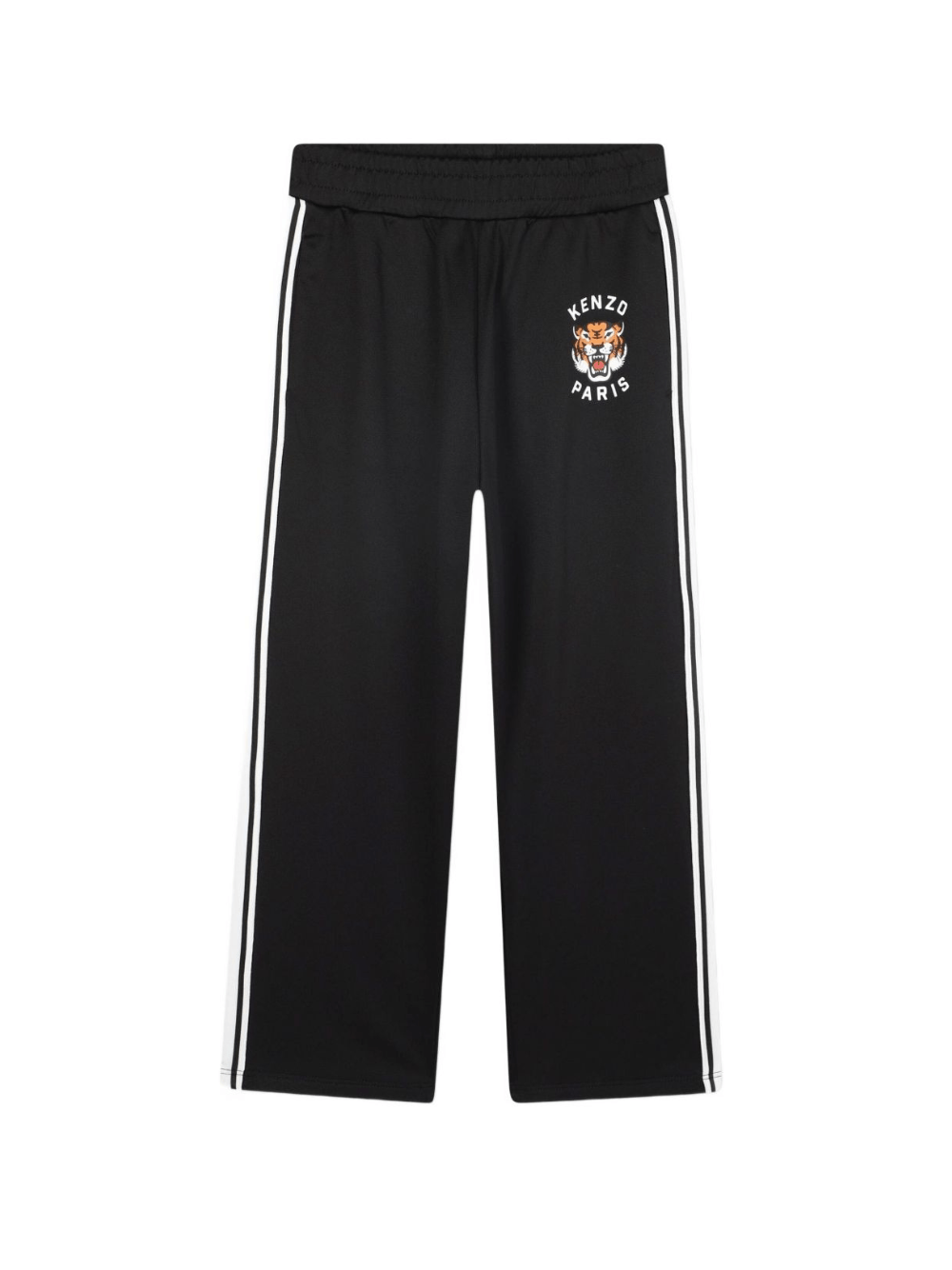 Pantaloni sportivi per bambino Kenzo Kids nero con righe laterali - Rubino Kids