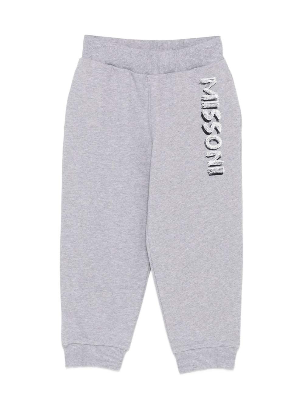 Pantaloni sportivi per bambino Missoni Kids grigio con dettaglio logo - Rubino Kids