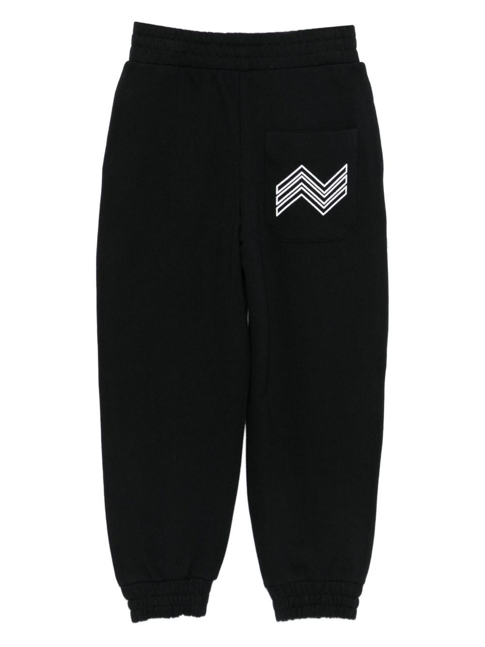 Pantaloni sportivi per bambino Missoni Kids nero con dettaglio logo - Rubino Kids