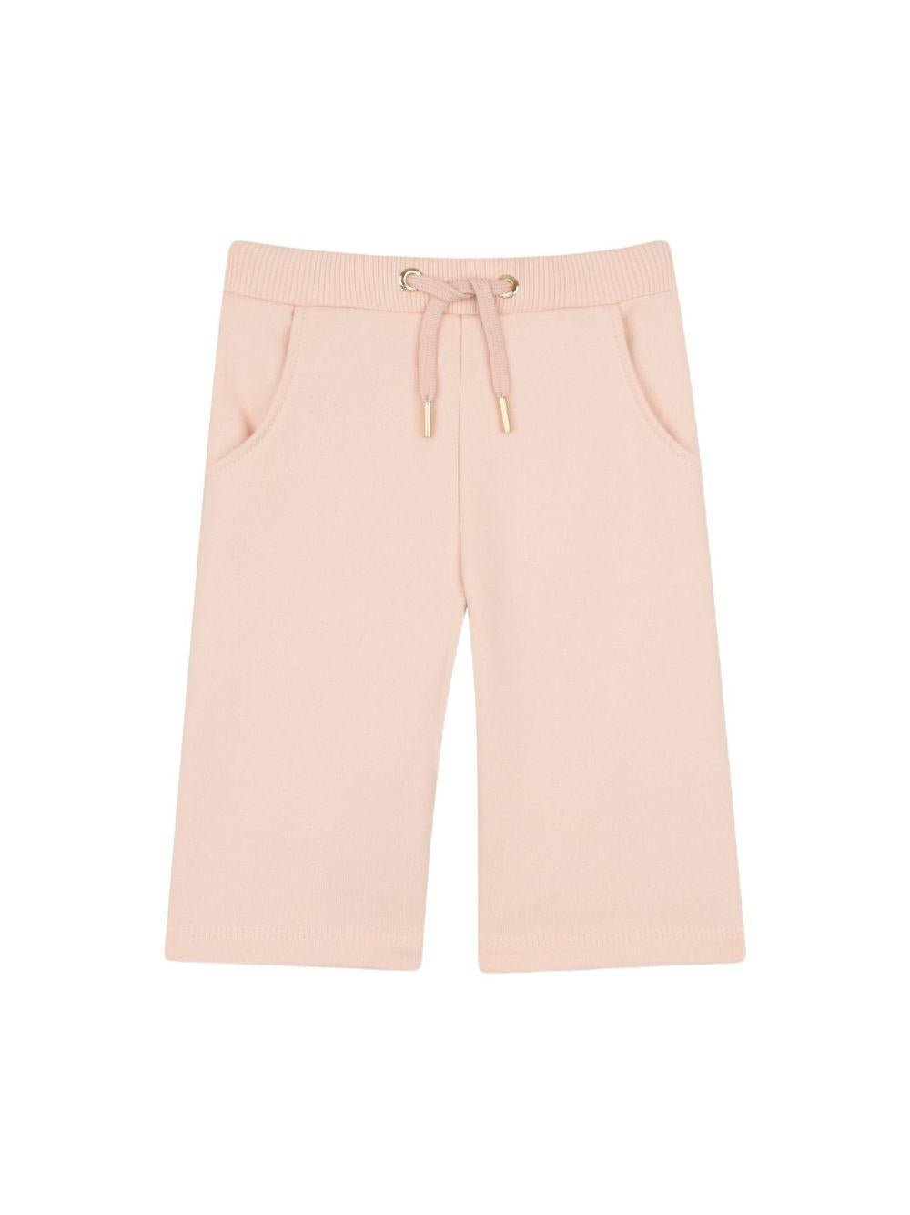 Pantaloni sportivi per neonata Chloé Kids rosa con coulisse in vita - Rubino Kids