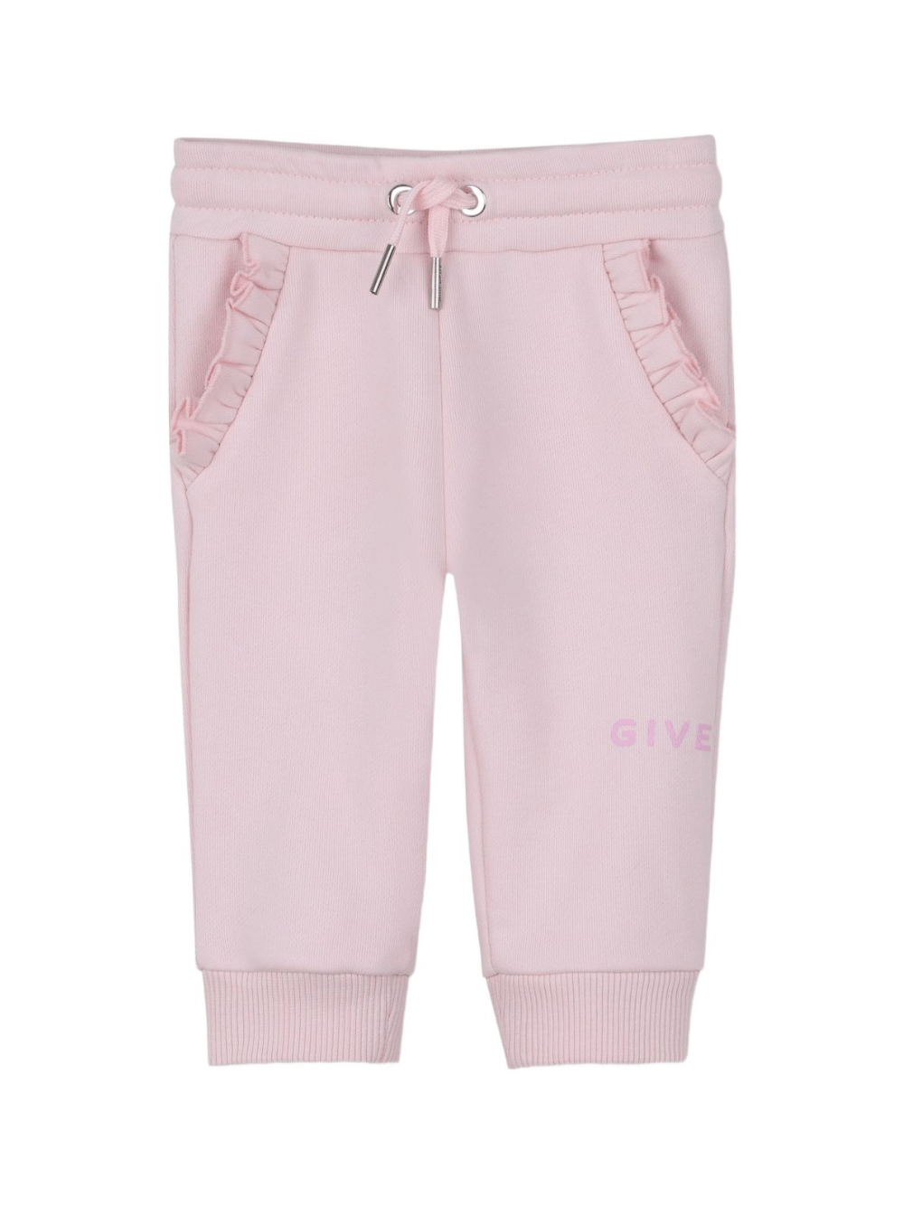 Pantaloni sportivi per neonata Givenchy Kids rosa con stampa con logo - Rubino Kids