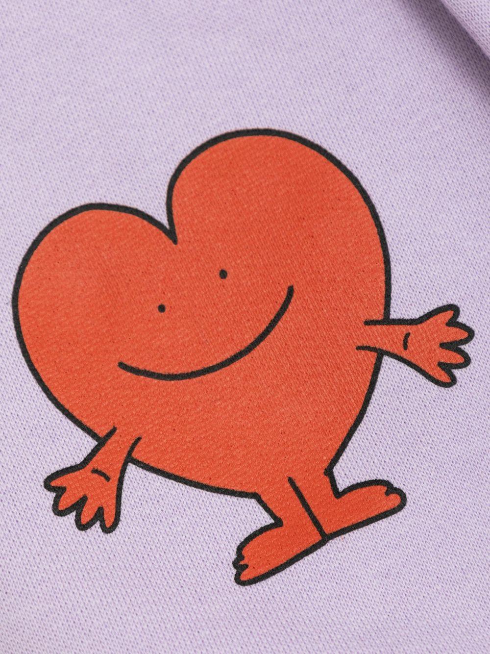 Pantaloni sportivi per neonata Stella McCartney Kids lilla con stampa a cuore - Rubino Kids