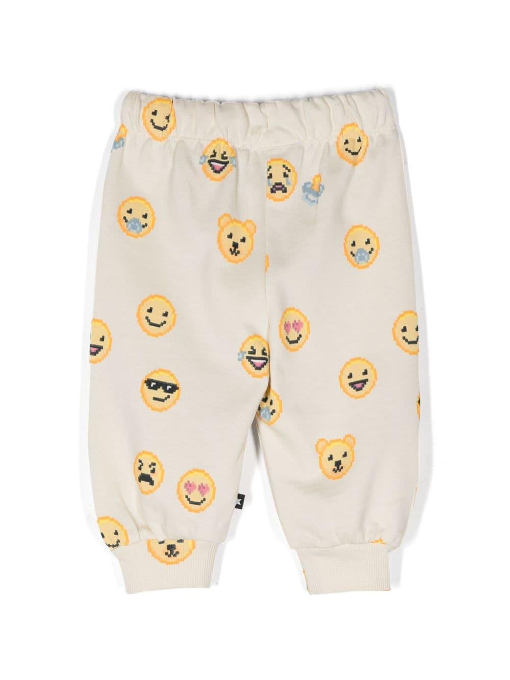 Pantaloni sportivi per neonati Molo Simeon beige con stampa grafica - Rubino Kids