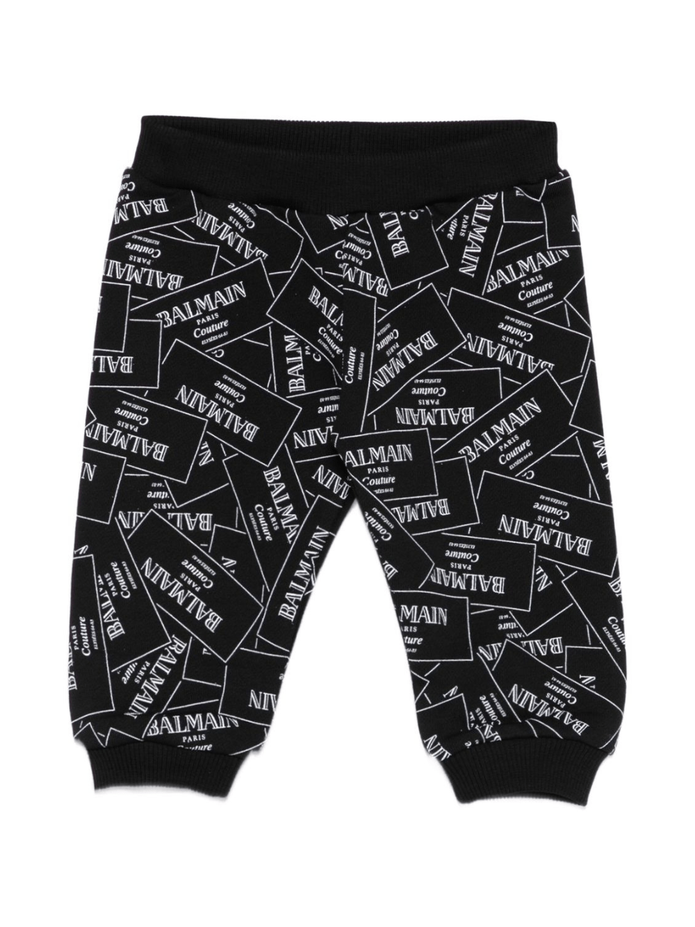 Pantaloni sportivi per neonato Balmain Kids nero con applicazione - Rubino Kids