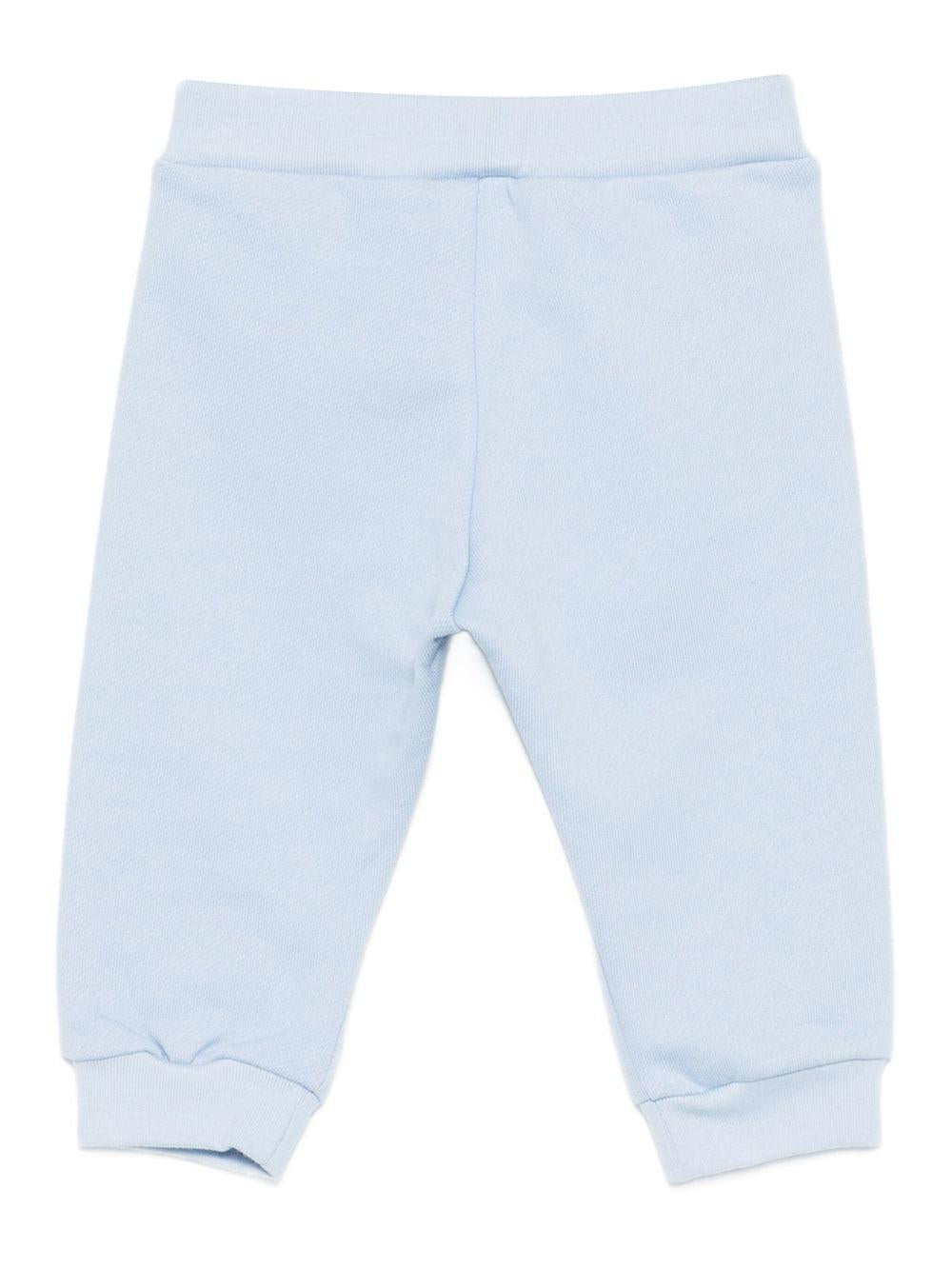 Pantaloni sportivi per neonato Fendi Kids azzurro con logo - Rubino Kids
