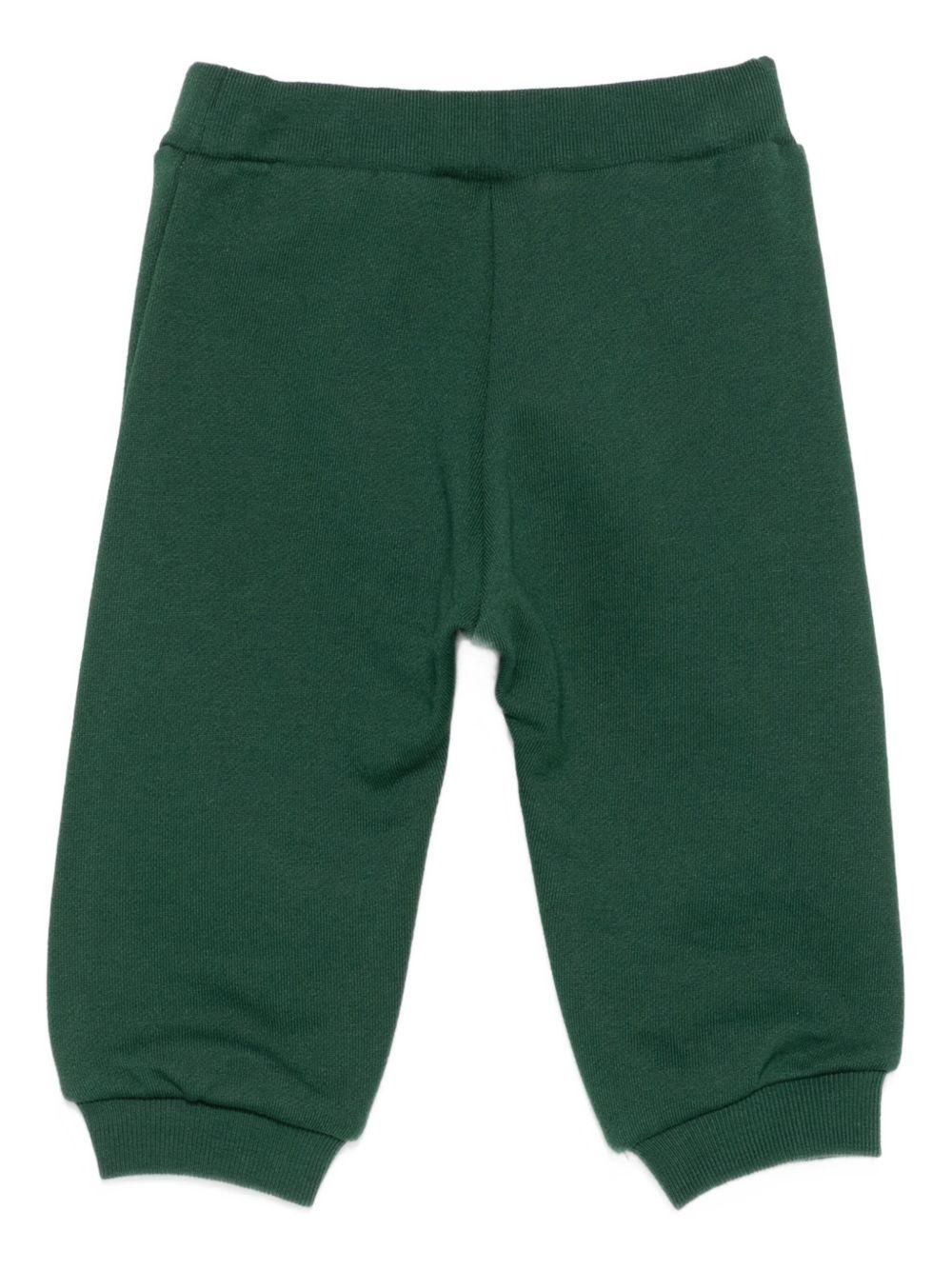 Pantaloni sportivi per neonato Fendi Kids verdi con ricamo volano - Rubino Kids