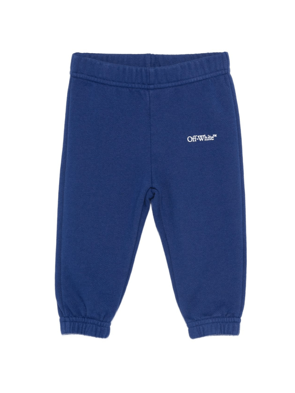 Pantaloni sportivi per neonato Off - White Kids blu con logo stampato e orli elasticizzati - Rubino Kids