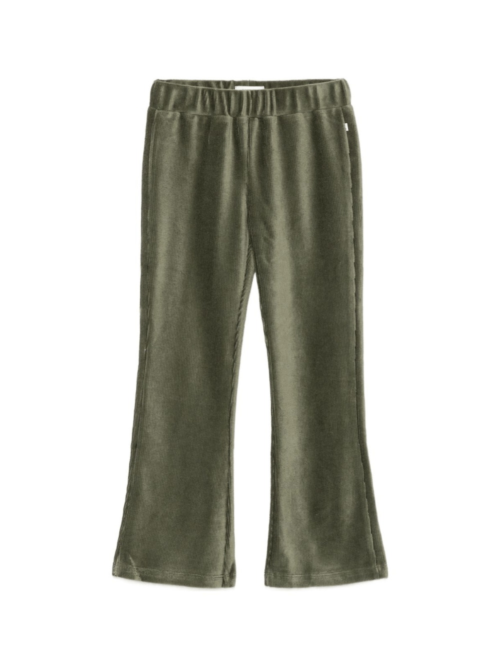 Pantaloni svasati per bambina Scotch & Soda Kids verdi con tasche laterali a fessura - Rubino Kids