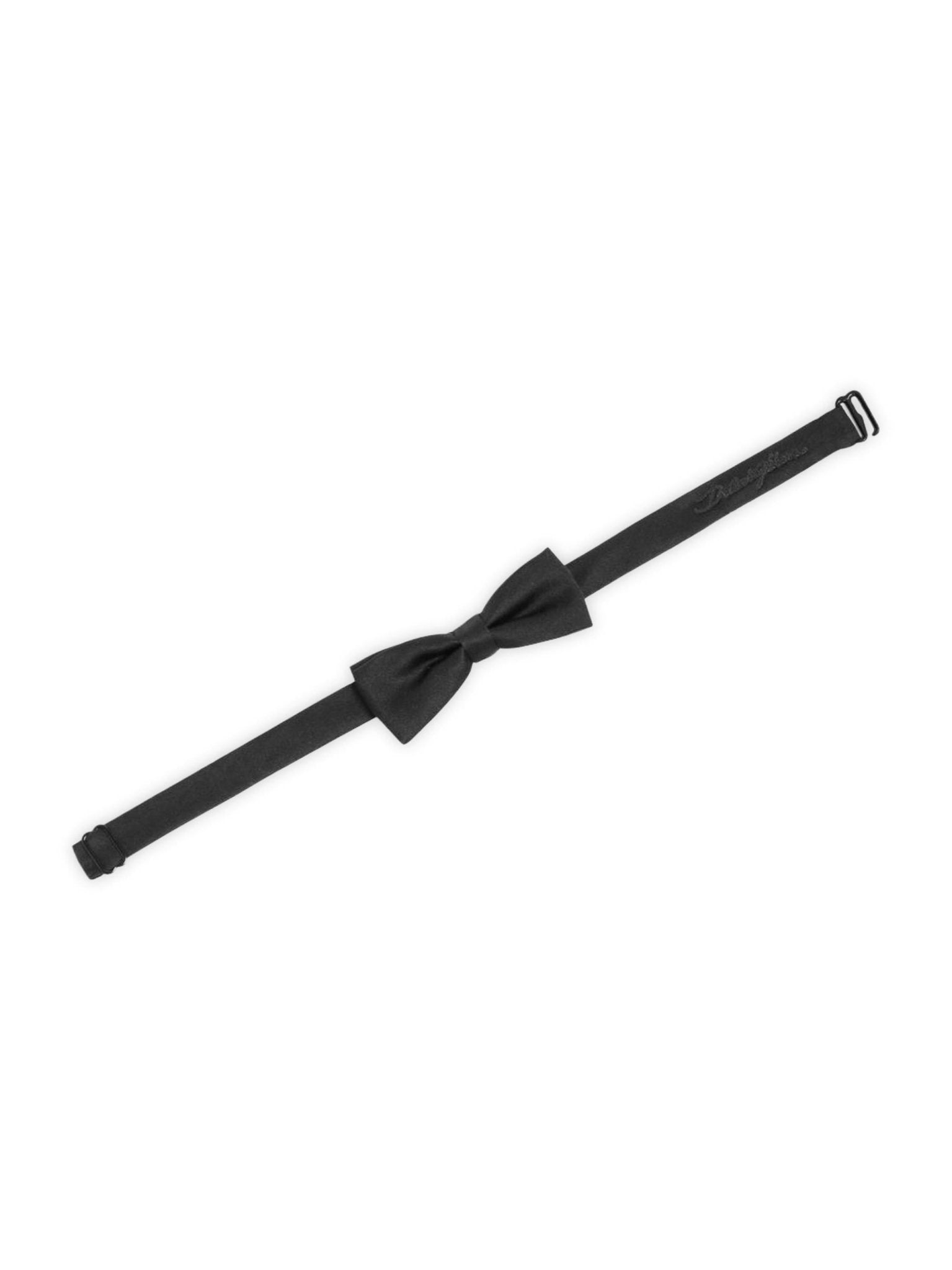 Papillon per bambino Dolce & Gabbana Kids nero con logo tono su tono - Rubino Kids