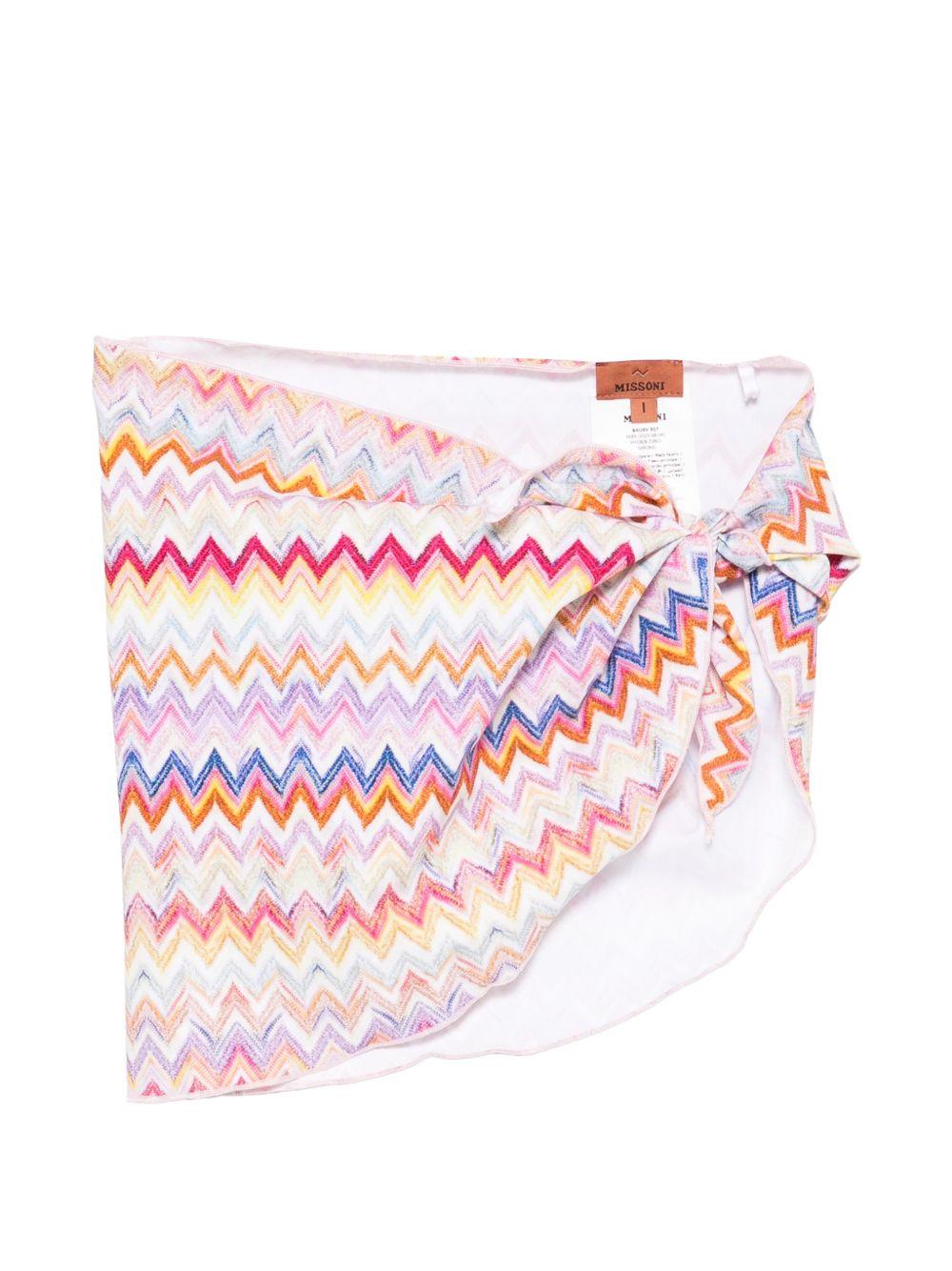 Pareo per bambina Missoni Kids multicolor con design a zig - zag - Rubino Kids