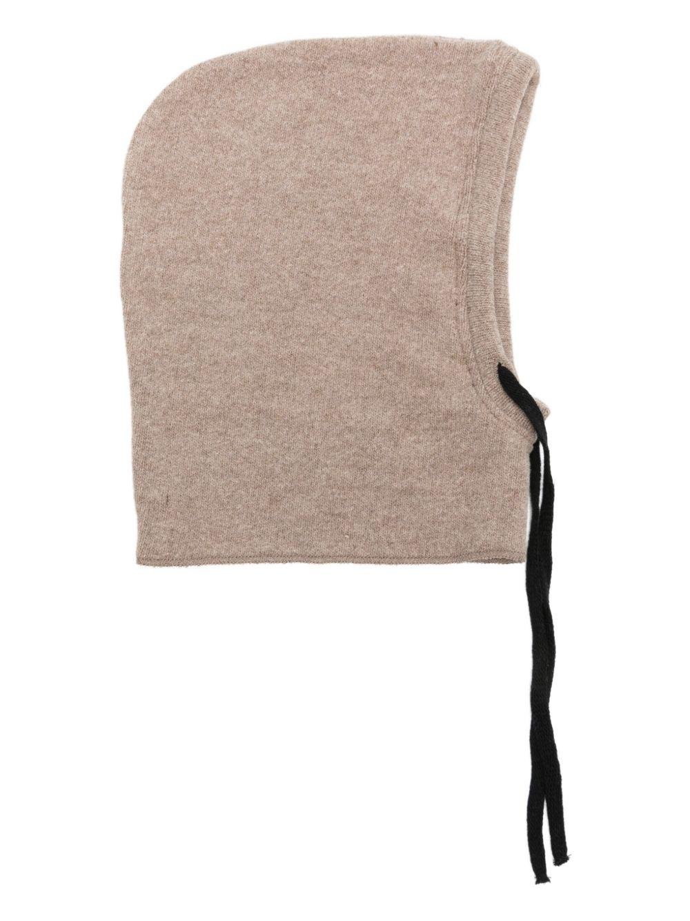 Passamontagna per neonato Album di Famiglia Kids beige con finiture a contrasto - Rubino Kids